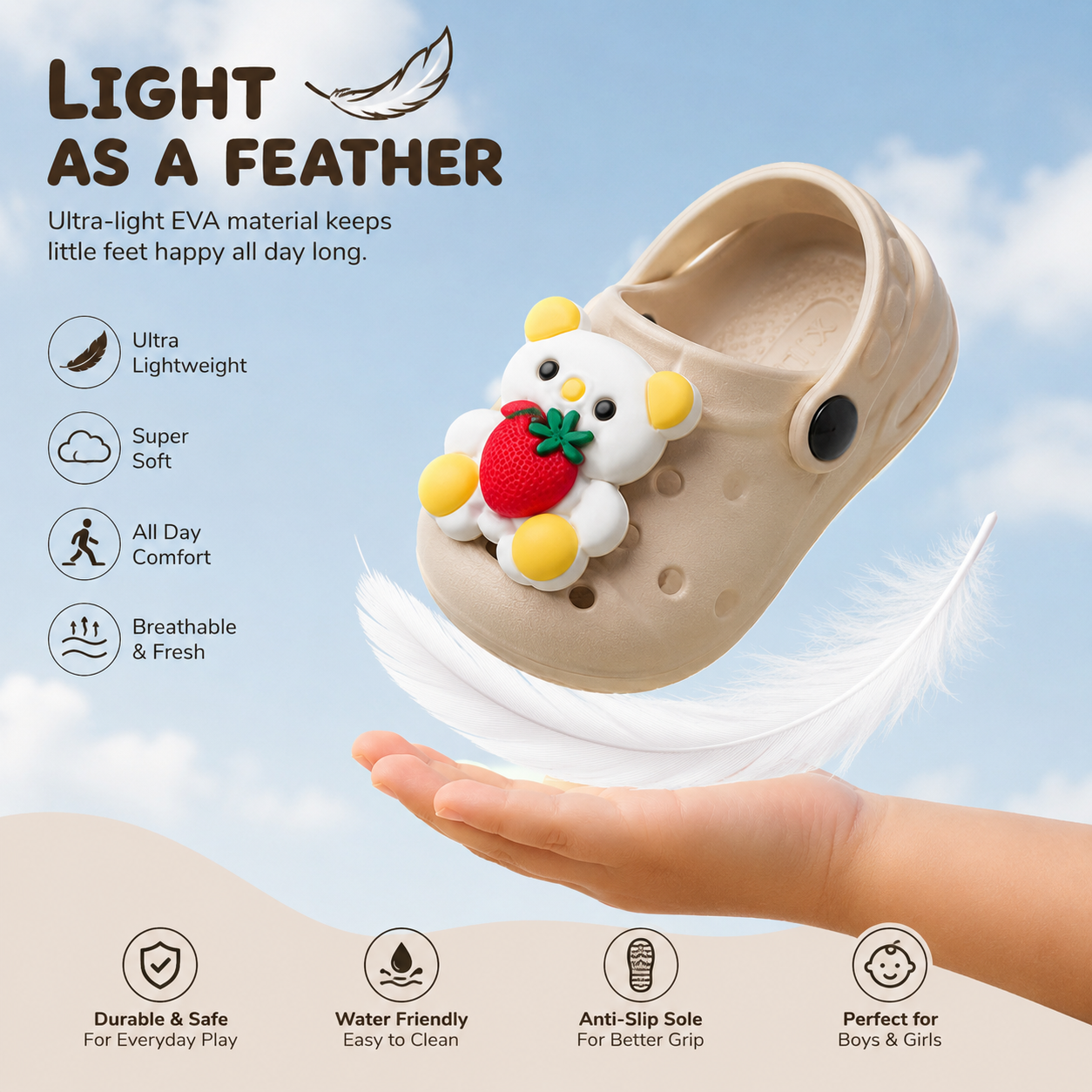 LilWalk GlowBird LED Kids Crocs