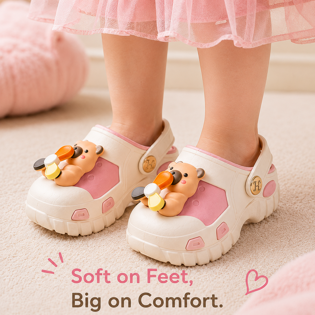 LilWalk Teddy Comfort Clogs for Kids