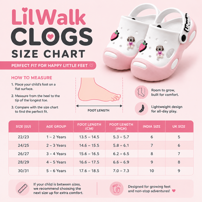 LilWalk AeroSte Kids Clogs