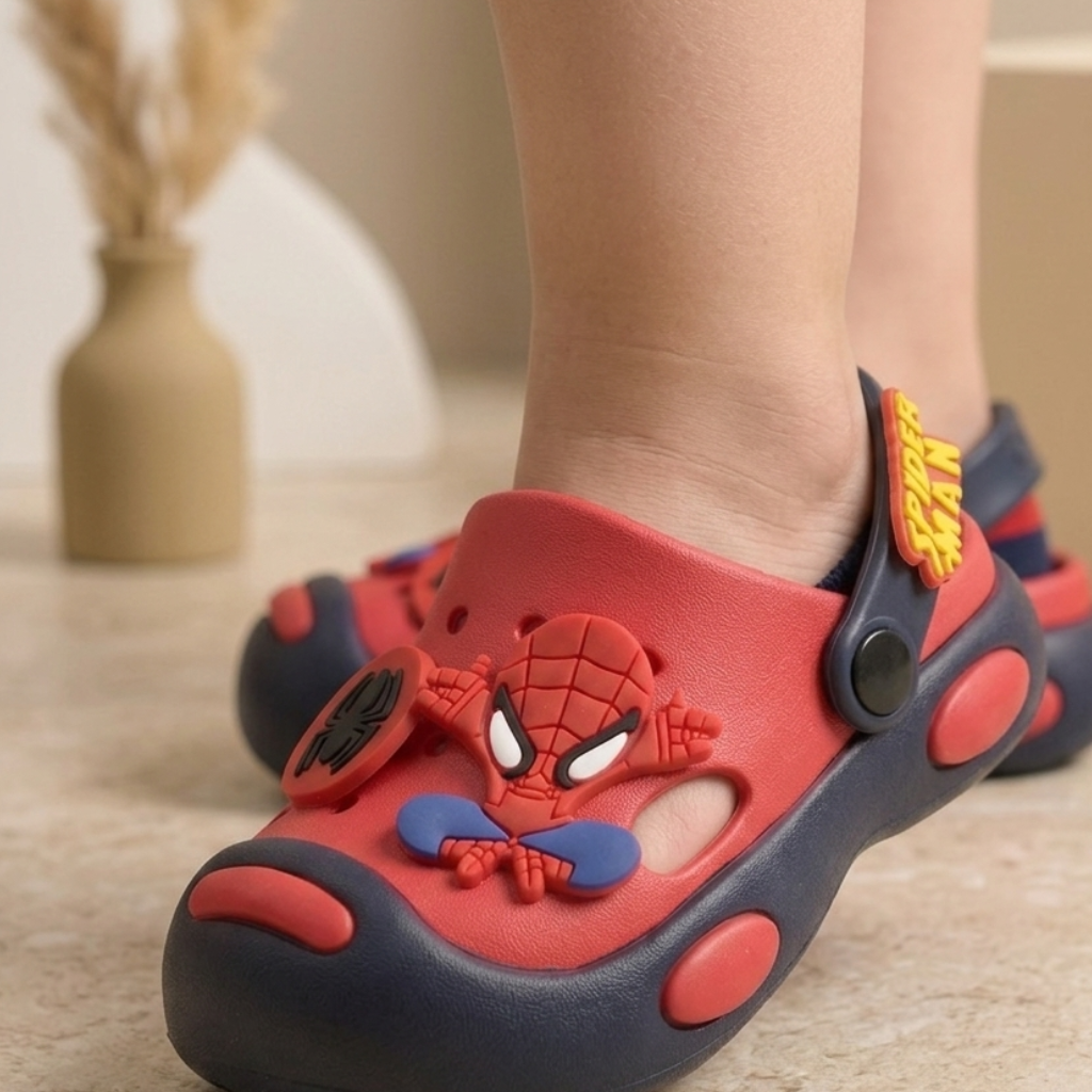LilWalk Spider Hero Kids Clogs