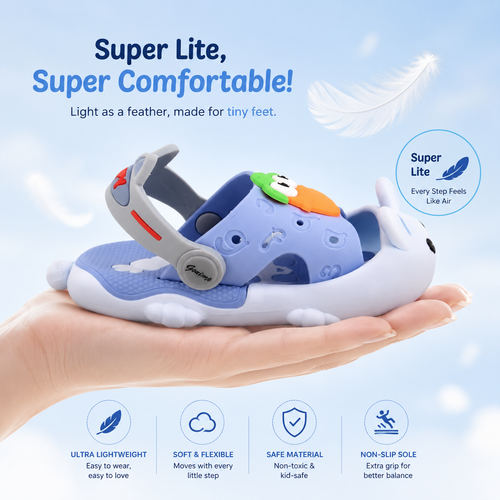 Cute Bunny Kids Clogs with Cartoon Charm