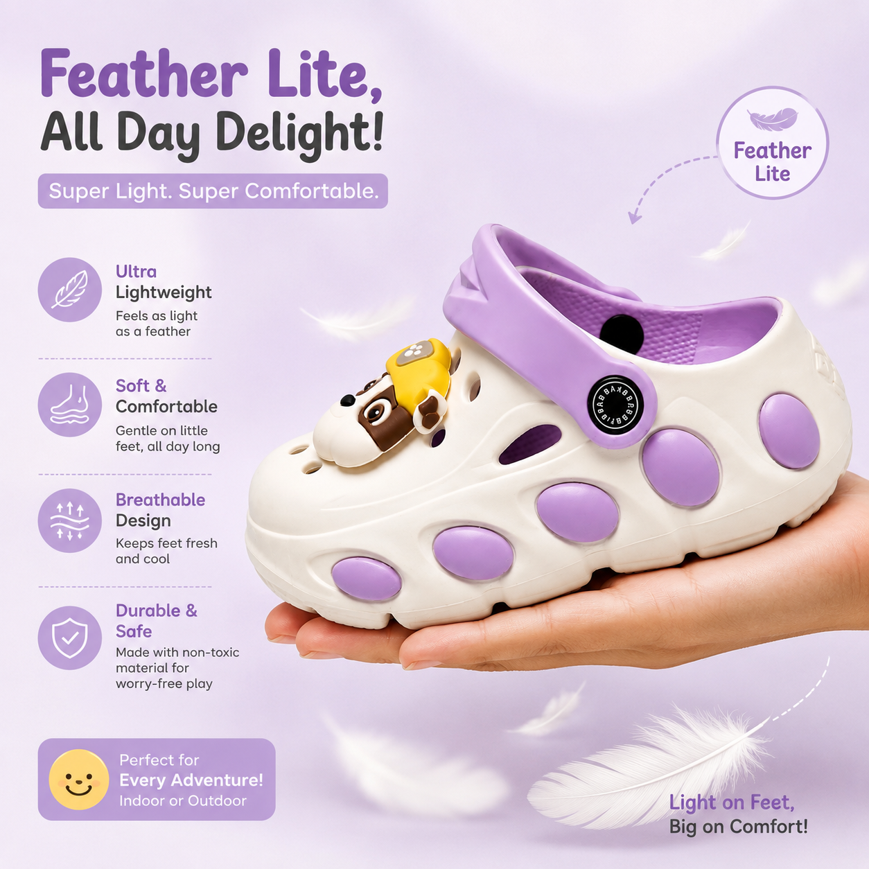 LilWalk Puppy Clogs for Kids